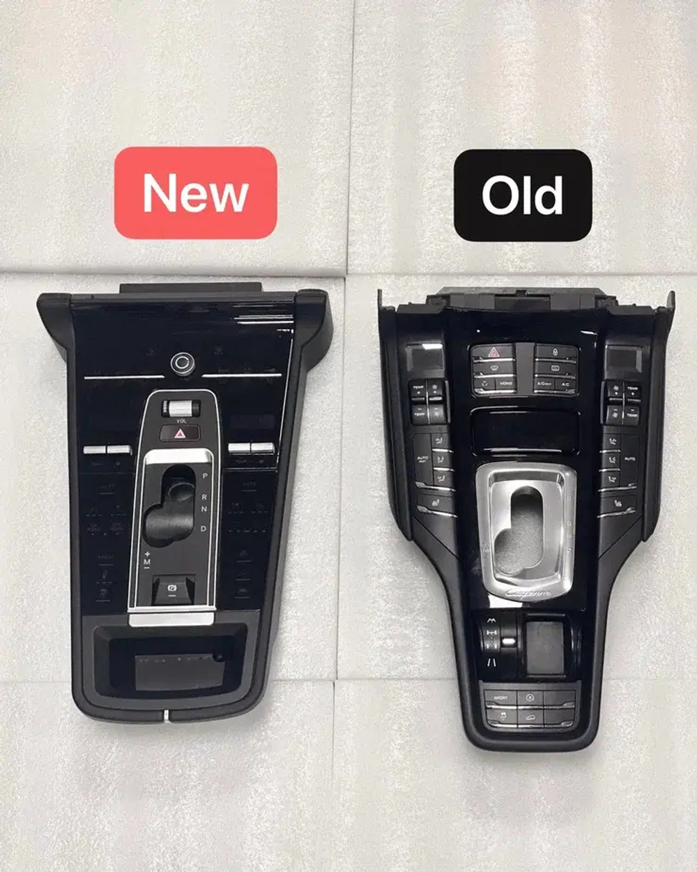 Сенсорная центральная консоль Porsche Cayenne 2010-2017 (черная) - Carmedia ZF-5023-BL