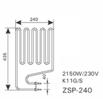 ТЭН HARVIA - тэн харвия ZSP-240 (ZSP240) - нагревательный элемент для печи сауны
