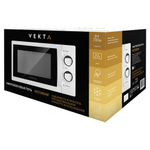 Микроволновая печь VEKTA MS720BHW, объем 20 л, мощность 700 Вт, механическое управение, таймер, белая, MCO00053771