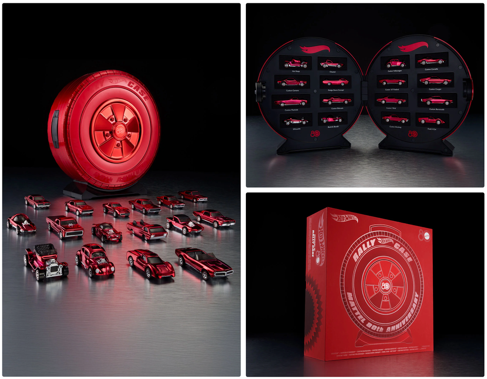 Mattel 80th Anniversary Hot Wheels Original 16 Rally Case Set (2025)