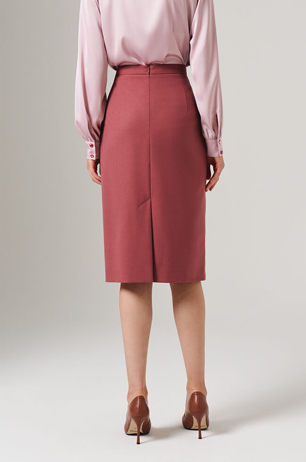 4850 Юбка женская (брусничный)