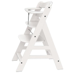 Стульчик для кормления ребенка, 55х47х76, Лео, деревянный, с регулировкой по высоте, массив берез, белый, Dipriz