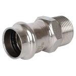 ROMMER Переходник с НР 22x3/4" из нержавеющей стали прессовой
