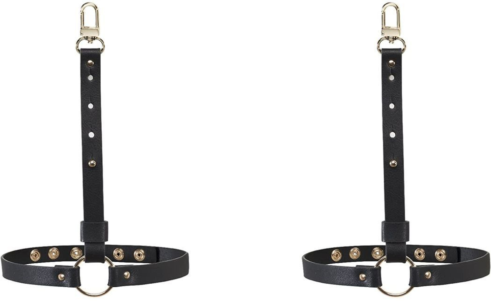 Черные гартеры с металлической фурнитурой (Цвет: черный)