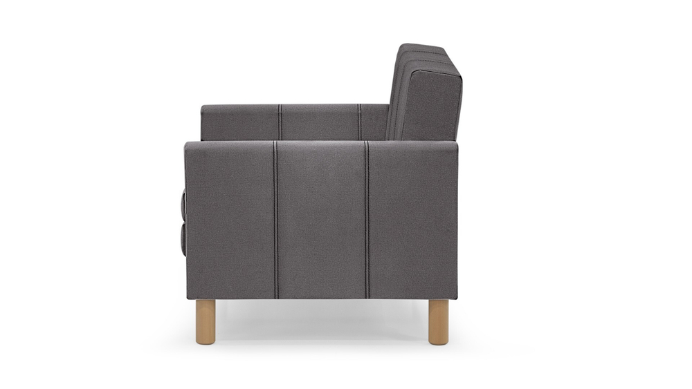 Кресло-кровать Уют Лайт Velutto 19 95*84*82 см, серо-красный Велютто Выкатной Фиеста