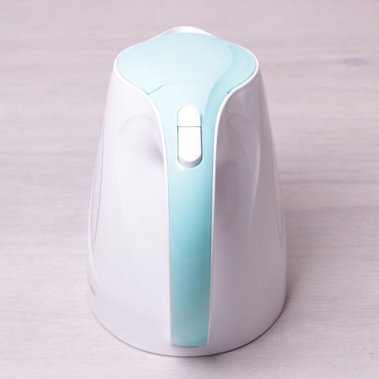 Чайник 1.7 л электрический пластик белый с бирюзовым Kamille KM 1717B