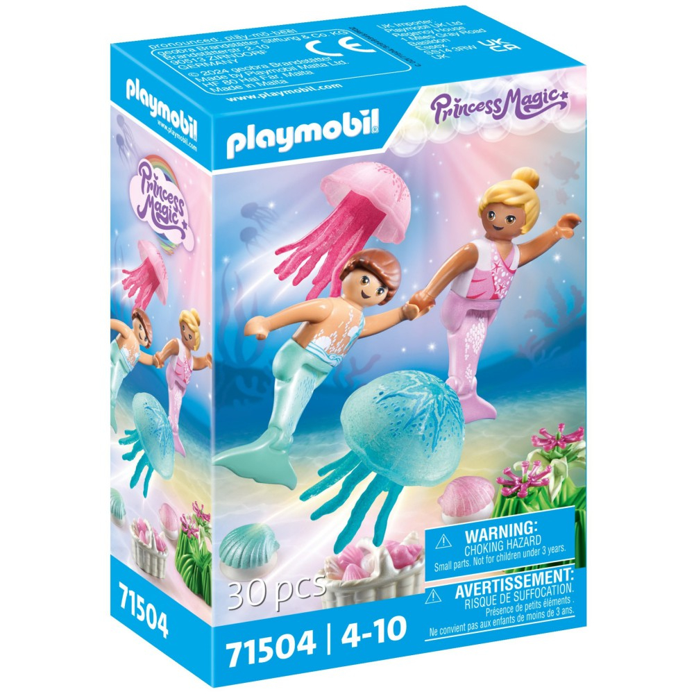 Игровой набор Playmobil 71504 Маленькие русалочки с медузой Princess Magic 71504 30 деталей — фото 1
