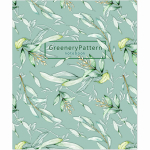 Тетрадь общая 96 листов на скрепке "Greenery Patterns"