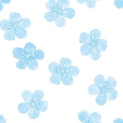 Голубые цветы на белом