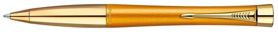 Шариковая ручка PARKER URBAN Premium Mandarin, увет: Yellow GT, цвет стержня : синий,  1892655