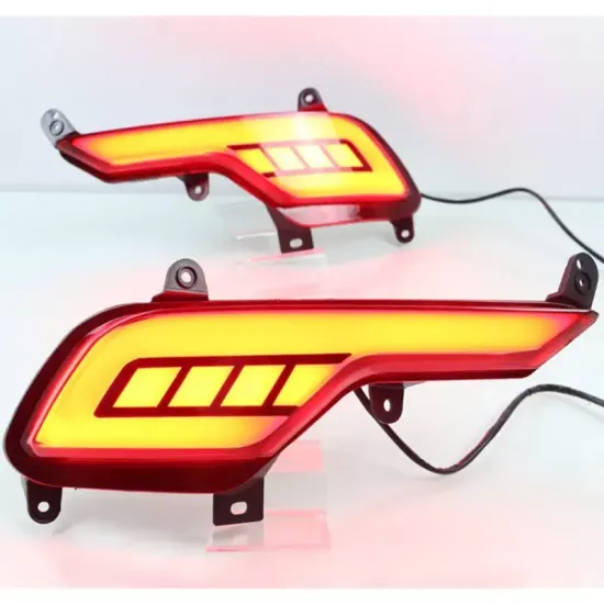 Светодиодные вставки в задний бампер Хендай Санта Фе IX45 V3 Type