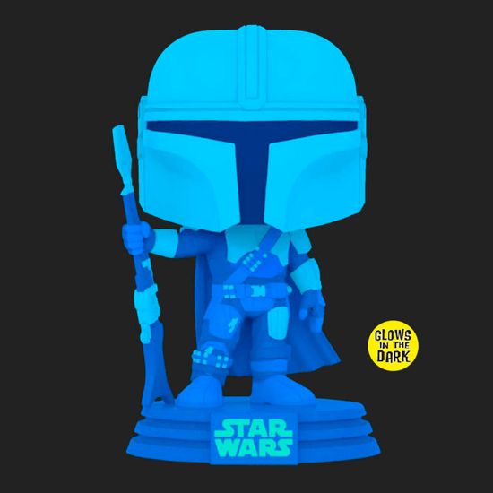Фигурка Funko POP! Bobble Star Wars Mandalorian Mandalorian (Holo) (GW) (Exc) (345) 60654 / Фигурка Фанко ПОП! по мотивам вселенной "Звёздные войны", Мандалорец