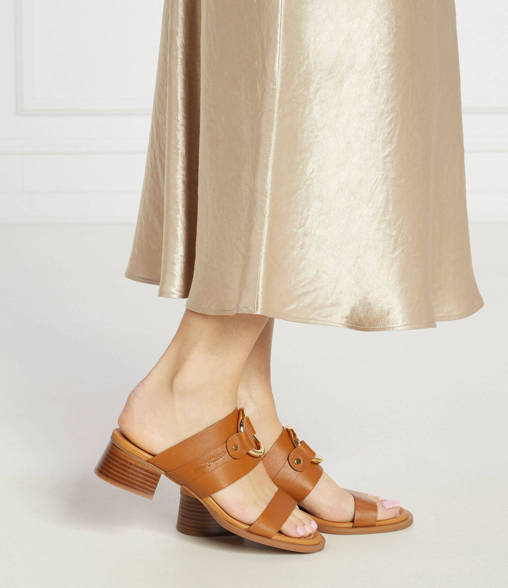 Кожаные шлепанцы See By Chlo\u00e9 - светло-коричневый(SB42082A 19003)