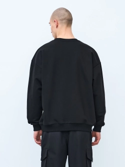 Свитшот оверсайз, без начеса (чёрный)