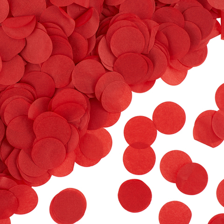 Конфетти тишью Круг, Красный, 2,5 см, 50 г.