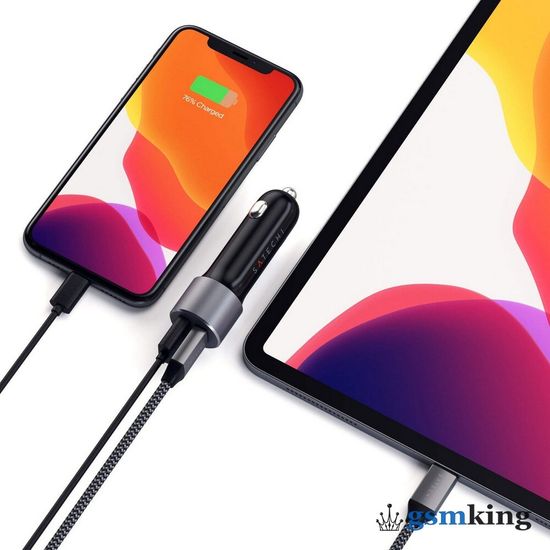 Satechi 72W Type-C PD Car Charger Space Gray ST-TCPDCCM