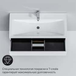 M85AFSX1002WG X-Joy, База под раковину, напольная, 100 см, 2 ящика, белый глянец