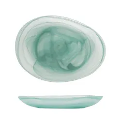 Салатник 800 мл 28*21 см h4,4 см овальный Green Sky матовое стекло P.L. Proff Cuisine [6]