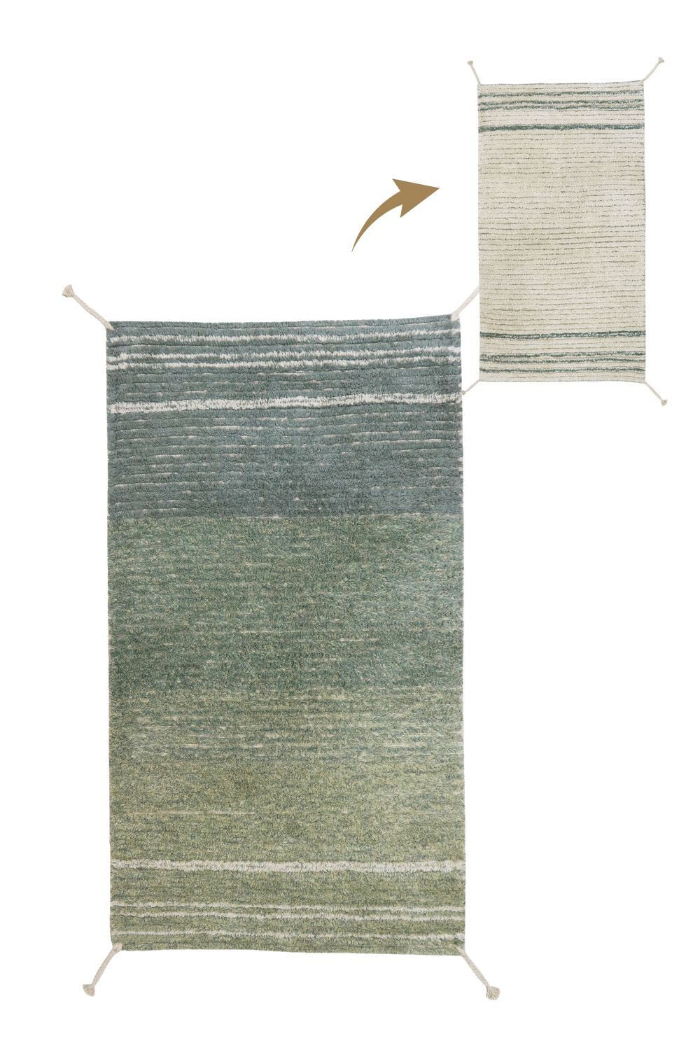 Двусторонний стираемый ковер Lorena Canals Twin Vintage Blue XS (80 x 140 см)