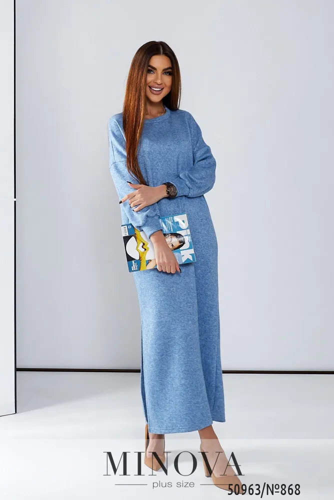 Платье 868-голубой Minova