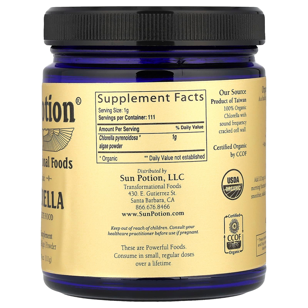 Sun Potion, Органическая хлорелла 111 г (3.9 унций)