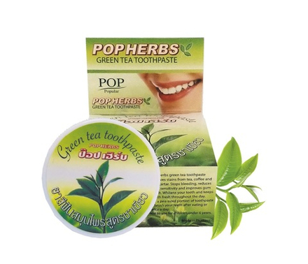 POP Herbs зубная паста с зеленым чаем POP HERBS Green tea toothpaste, ТМ POP HERBS