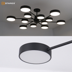 Управляемая светодиодная люстра MATEO 150W 12R-ON/OFF-1014x250-BLACK/WHITE-220-IP20