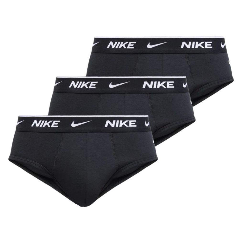 Мужские спортивные боксеры Nike Dri-Fit Essential Cotton Stretch Brief 3P - black/black/black