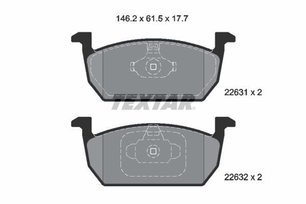 TEXTAR - 2263101-TET - Brake Pad Set, disc brake