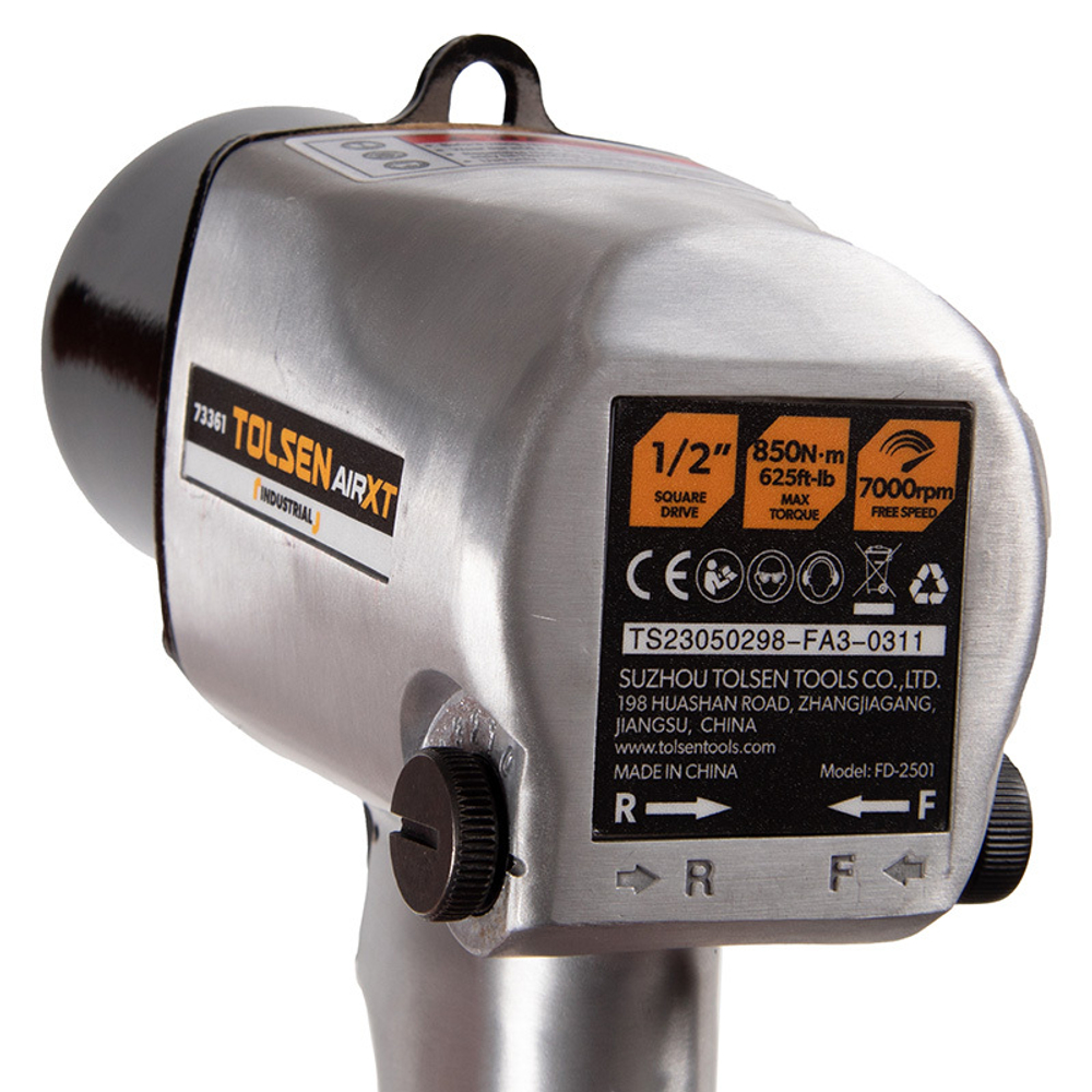 TOLSEN (TT73361) Гайковерт пневматический ударный 1/2", 850 Нм