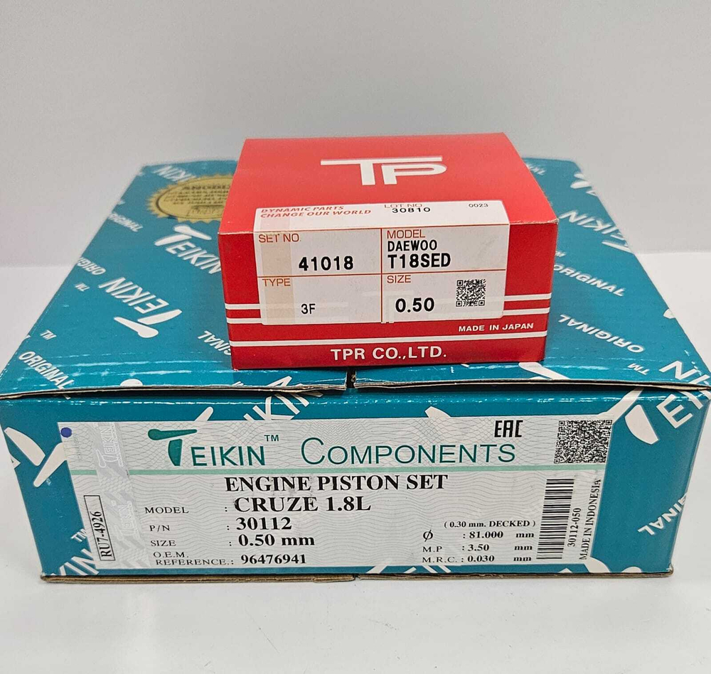 Поршни Teikin с кольцами TP +0.50 Z18XER A18XER