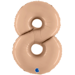 Шар фольгированный Цифра 8 101 см (Бежевый)