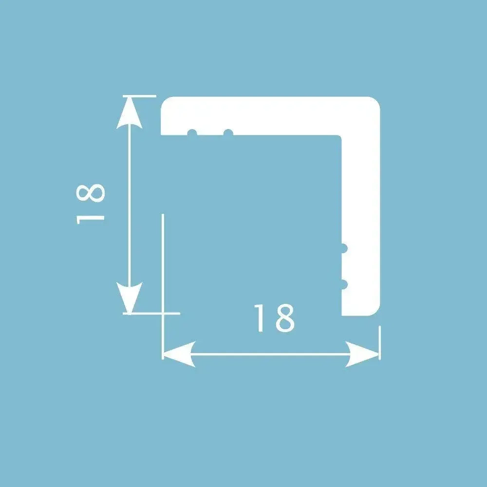 Угол 18х18х2000мм. Экополимер Cosca AX002