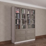 Шкаф книжный 4/2 (мадес)