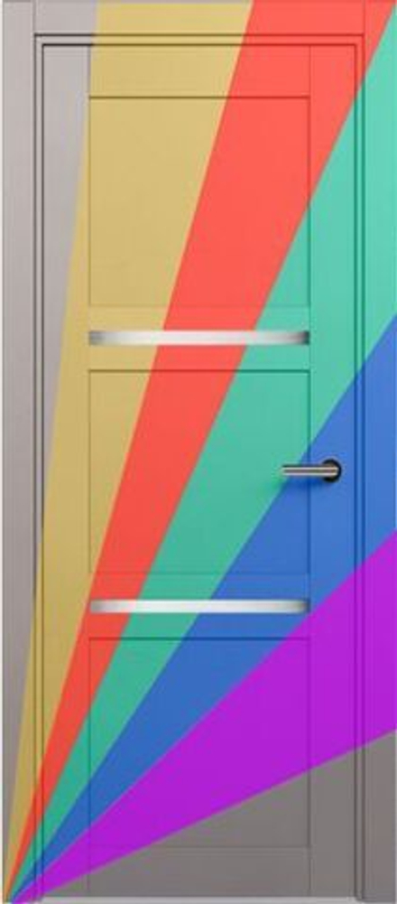 Межкомнатная дверь Status (Статус) 145 стекло Канны (эмаль) Любой цвет RAL (нестандарт)