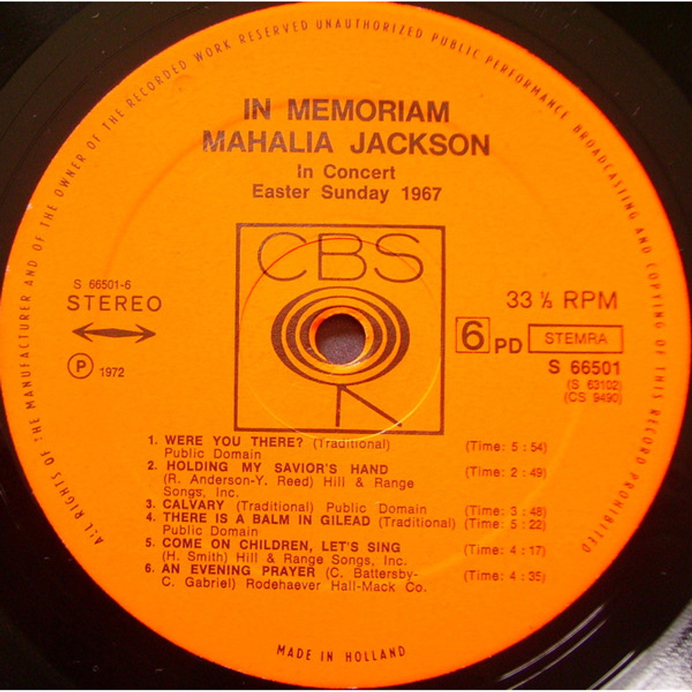 Mahalia Jackson / In Memoriam (5LP)