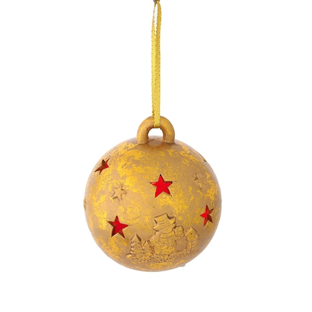 GAEM Украшение новогоднее Шар "Сияние звезд" с подсветкой, D 9 см, L9 W9 H10 см, 3в.
