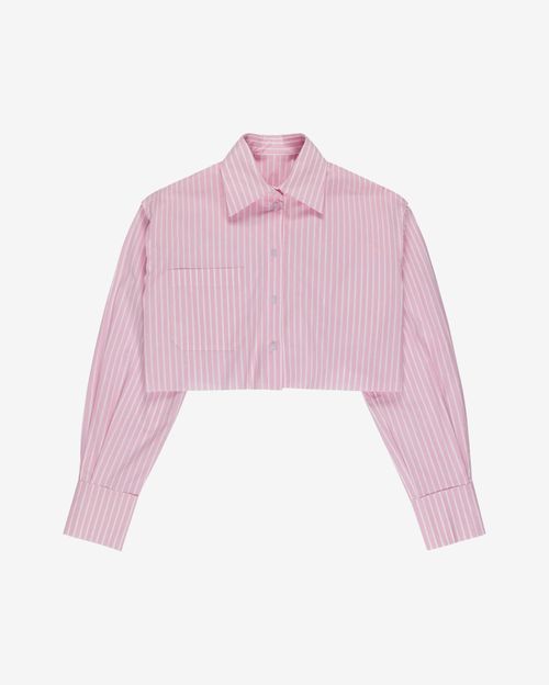 Рубашка Kraizy Stripes короткая с рукавом розовая