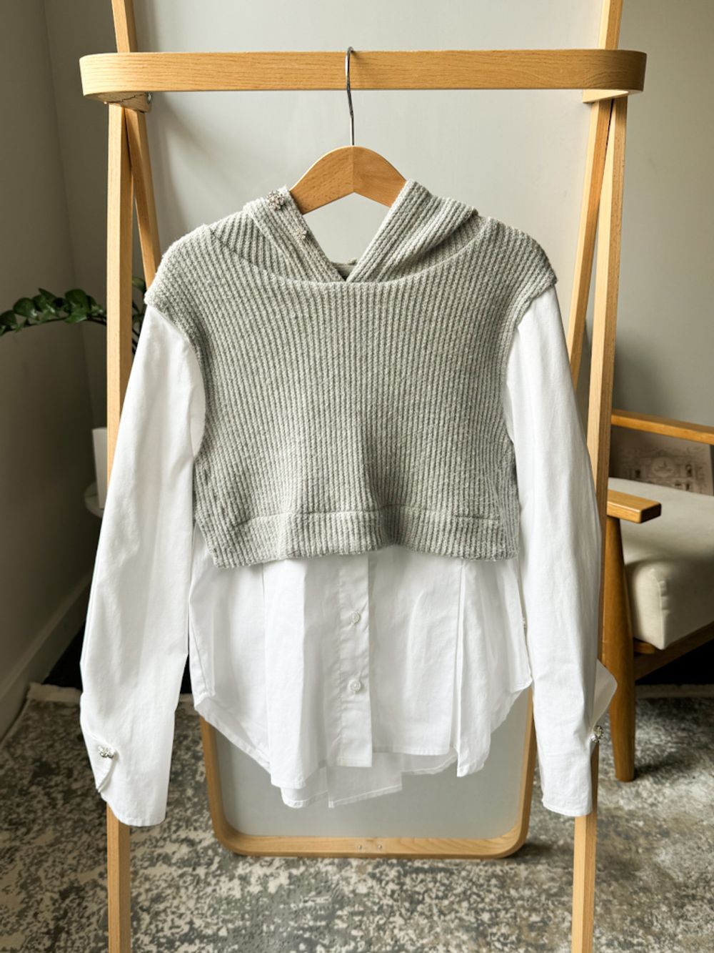 Хлопковая рубашка Lapin House, 128