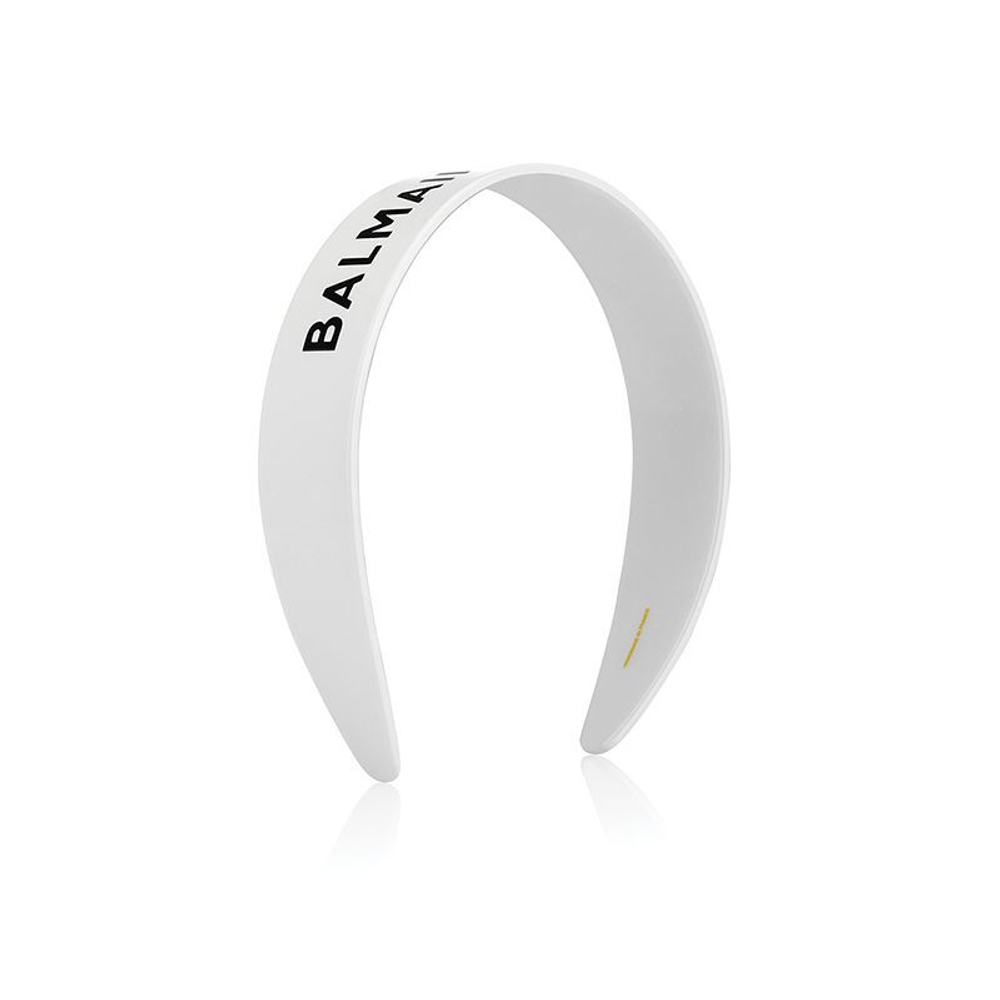 Balmain Hair Couture Ободок белый Limited Edition Acetate Headband Large FW24