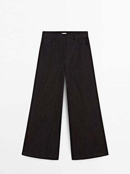 Massimo Dutti Джинсы широкого кроя, коричневый