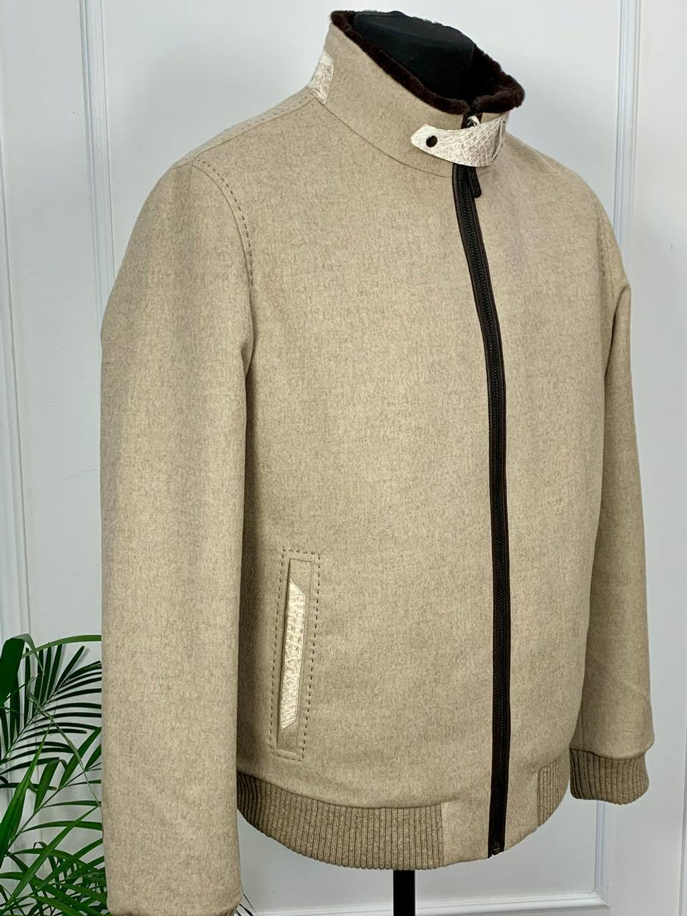 Куртка Brunello Cucinelli вставки из кожи крокодила