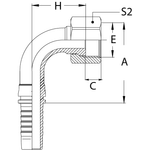 Фитинг DN 10 ORFS (Г) 13/16 (90)