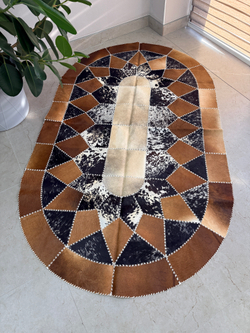 Ковер овальный натуральный Телячья шкура , 240х140