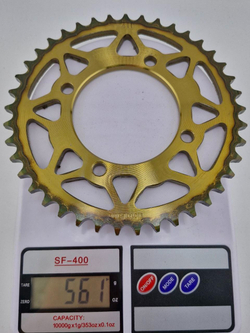 Звезда ведомая 428-41Т для питбайка, кроссового мотоцикла (стальной венец, цепь 428, 41 зуб, усиленная)