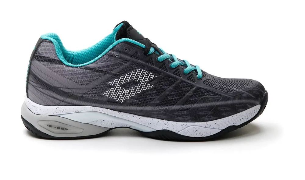 Мужские кроссовки теннисные Lotto Mirage 300 Clay - all black/all white/green