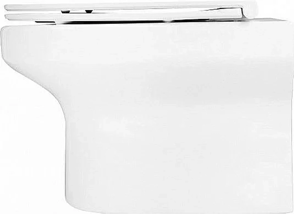 Унитаз подвесной Jacob Delafon ELITE E21742RU-00 безободковый, с крышкой микролифт, с инсталляцией и кнопкой хром