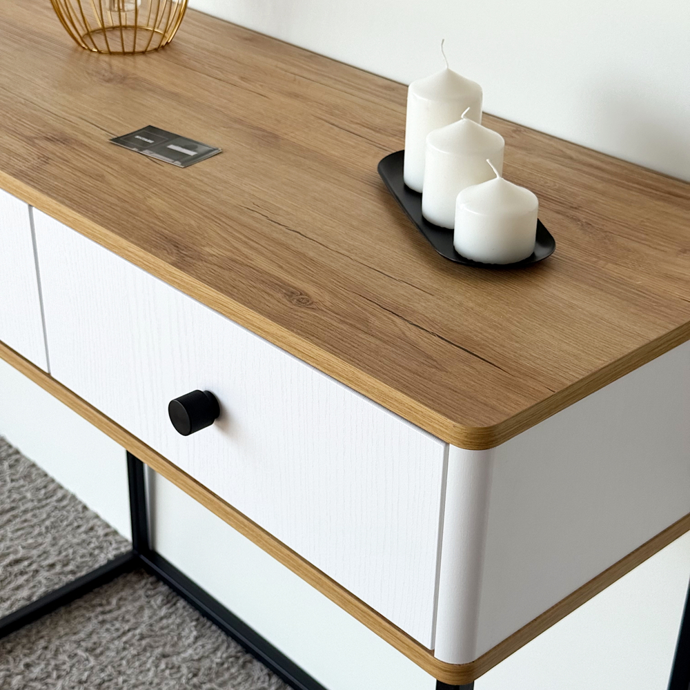 Туалетный столик консоль ROYAL 5311 эко (Дуб Кантри-Черный-р.черная)