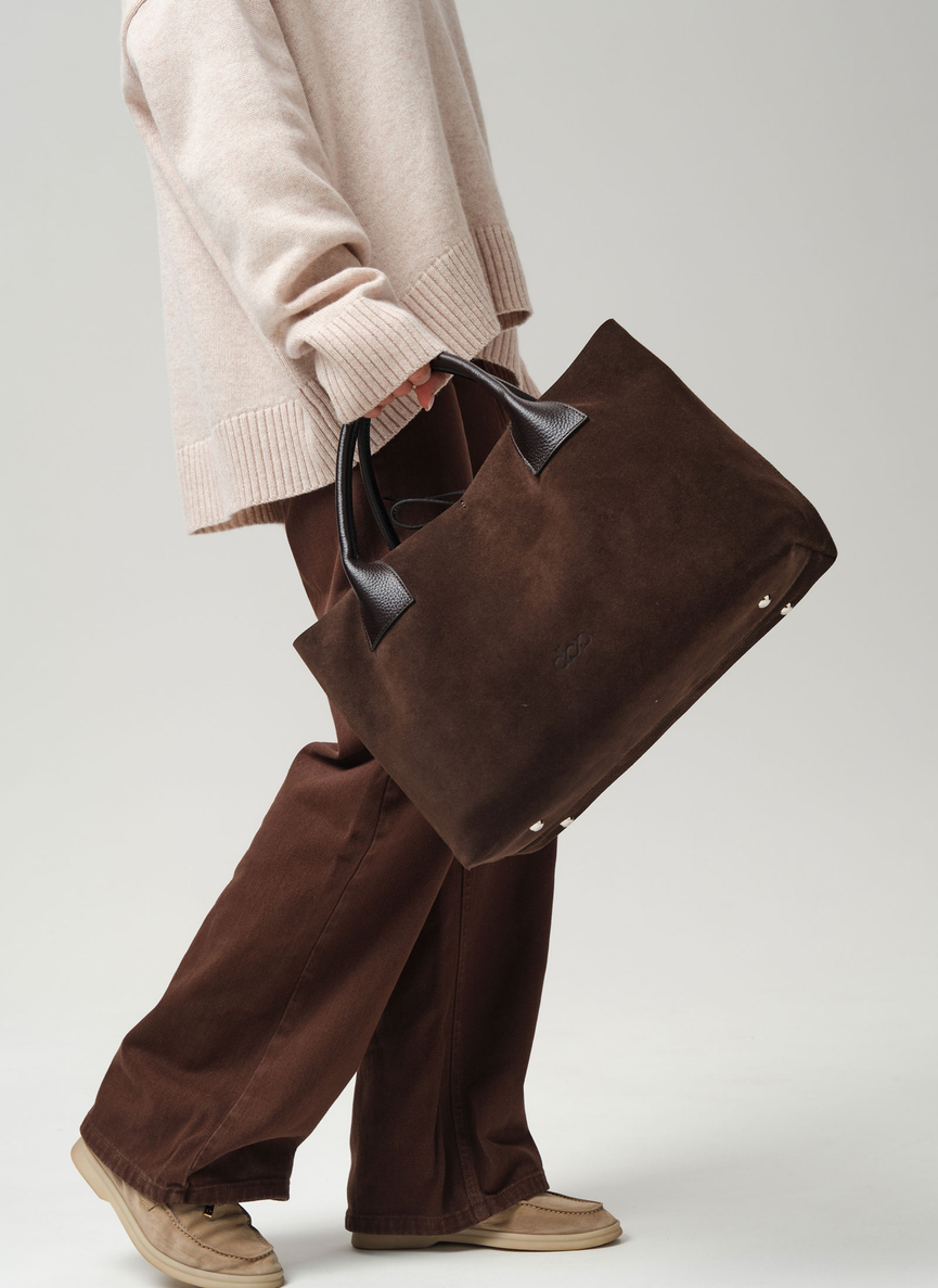 Замшевая сумка Iris DBR 31372 черный каштан