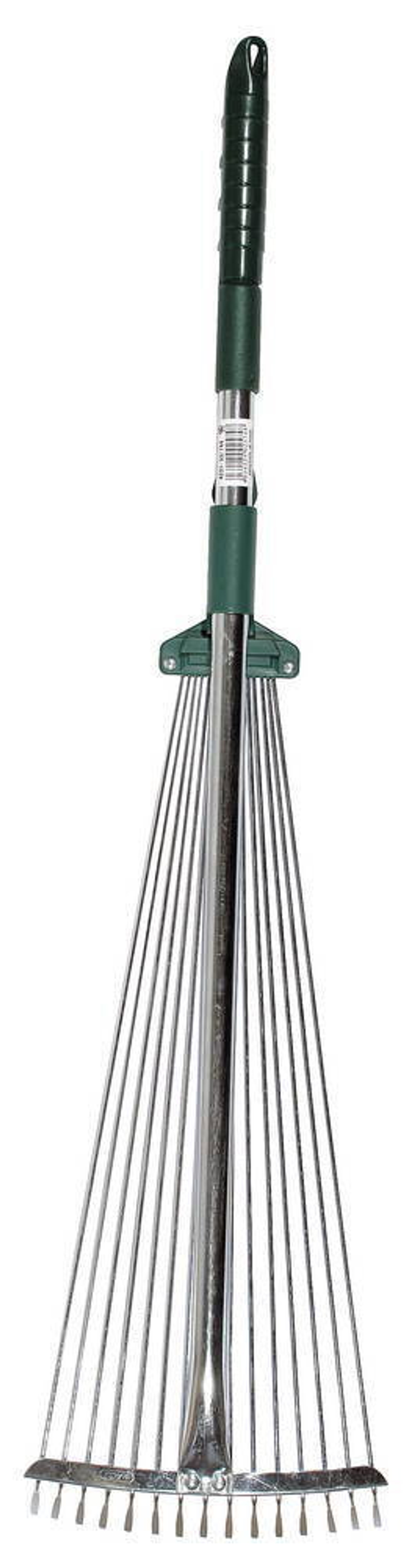 RACO R744, длина 790-1240 мм, ширина 175-550 мм, с телескопическим черенком, 15 зубцов, регулируемые веерные грабли (4231-53/744)